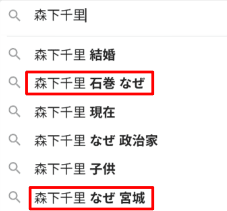 森下千里検索ワード